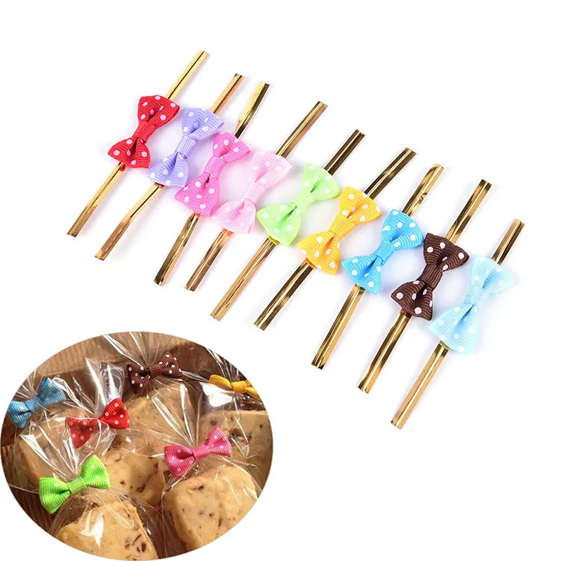 20 шт. металлический твист проволочный галстук-бабочка в горошек Галстуки для