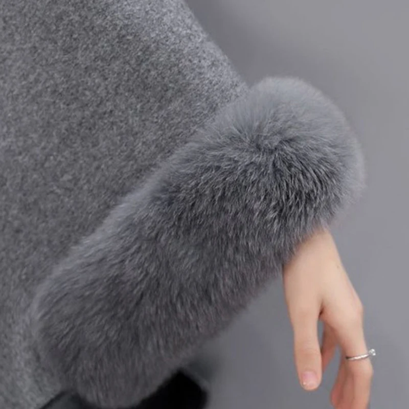 Зимняя шерстяная накидка для беременных женщин Новинка Рождественская мода