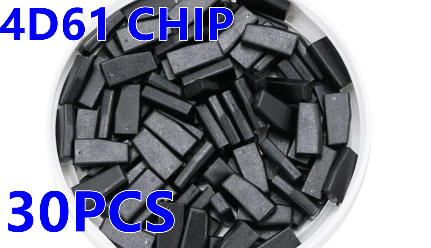 

30Pcs NO BOX Blcak CHIP ID4D61 After Market Car Key Transponder Chip 4D61 for remote Blank Chip High Quality