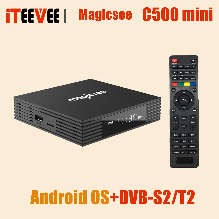 ТВ-приставка C500 MINI 4K Amlogic S905W 1 ГБ 2 Гб ОЗУ 8 ПЗУ 6 Android 9 4G/5G двухдиапазонный Wi-Fi + DVB-S/S2/+