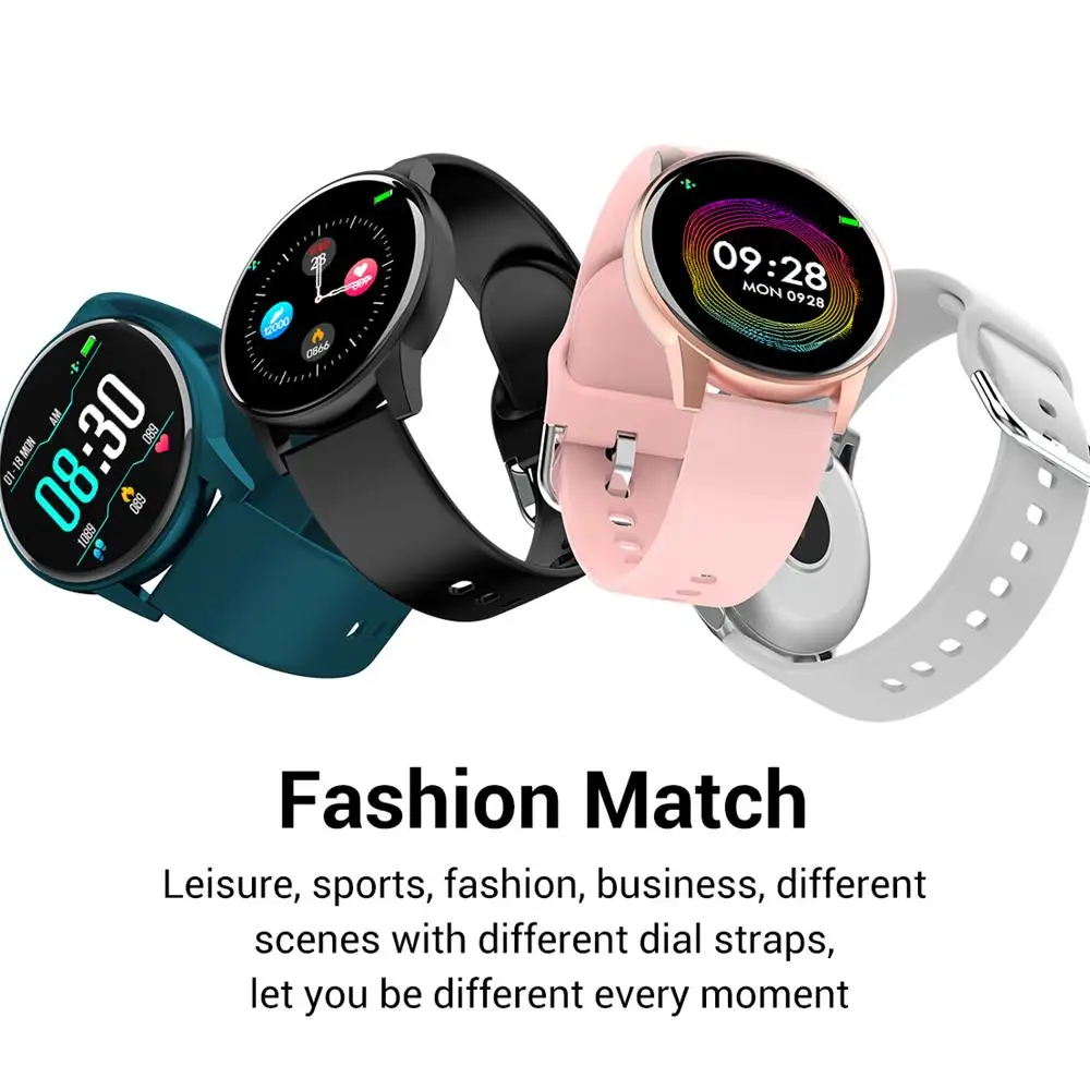 

ZL01 Smart Watch Men Women Heart rate Blood pressure Monitor Weather Forecast Music Control Call Reminder IP67 Waterproof