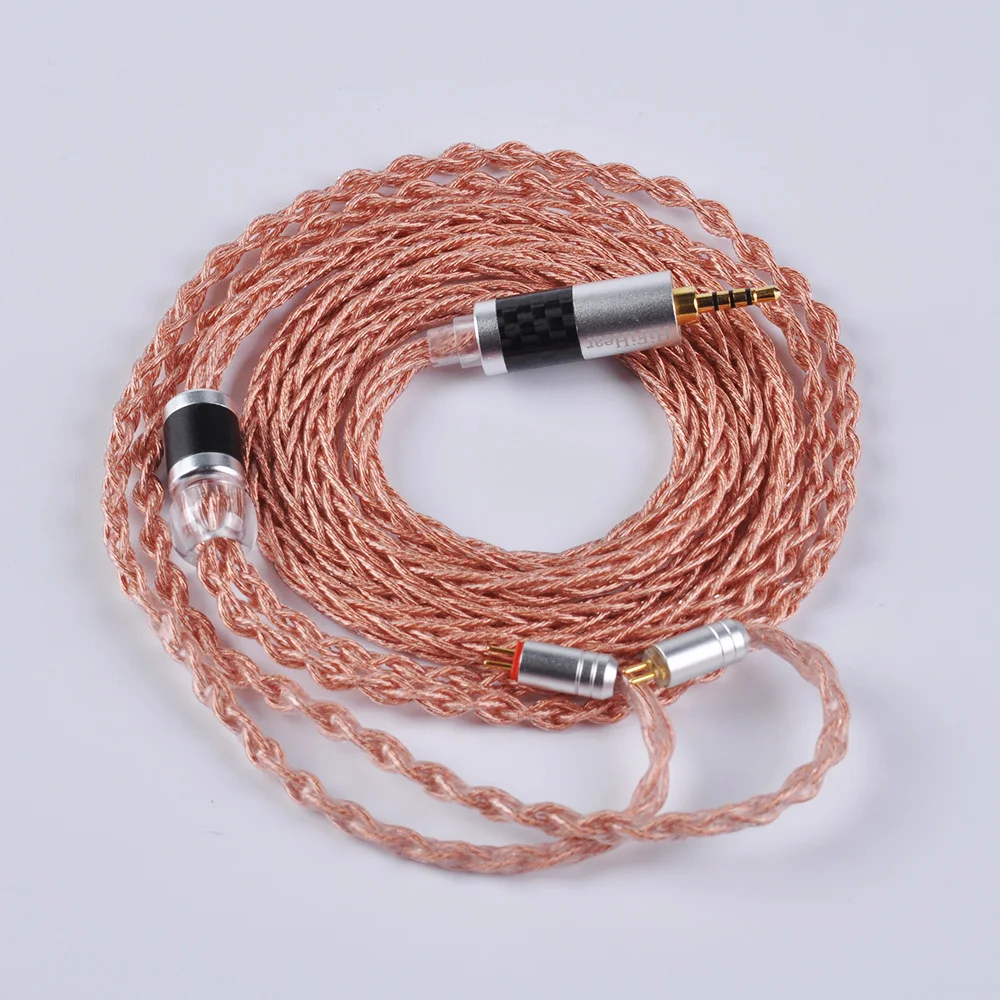 HiFiHear 8 ядерный сплав с чистый Медь кабель 2,5/3,5/4,4 мм балансный кабель с MMCX/2pin разъем для LZ A6 AS10 ZS10 ZS6 AS10