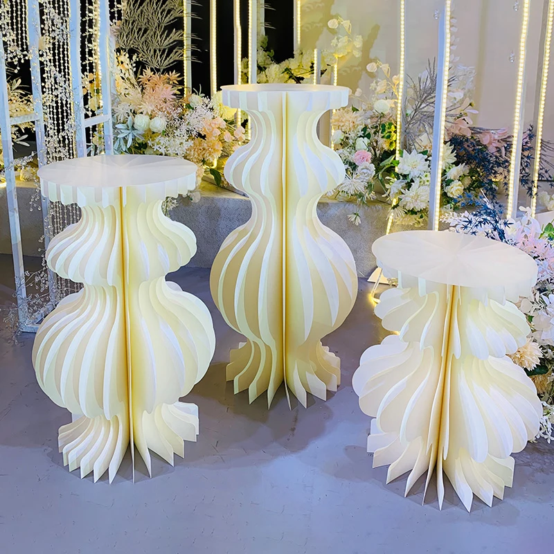 

Wedding Supplies Pearl Paper Road Lead Cylindrical Set Dessert Table Birthday Party Display Festive Decorations Stand