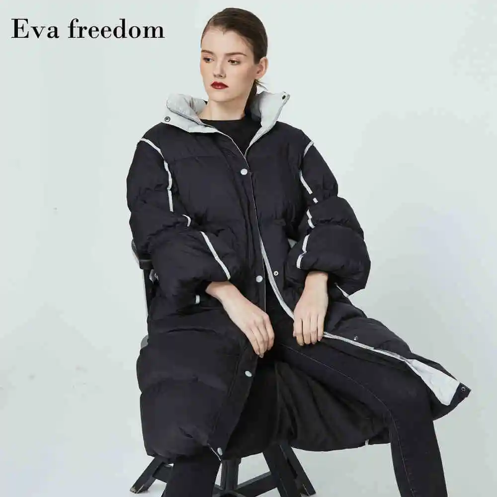 Женские Толстые Пуховые Пальто зимний хит цвет большой размер 90% белый утиный пух