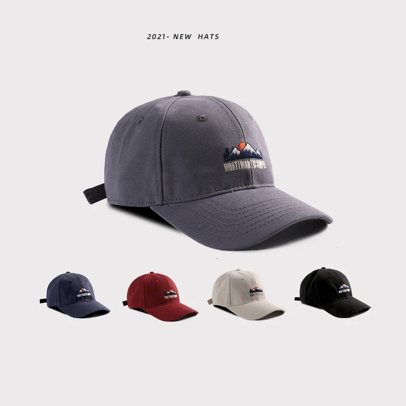 Кепка с вышивкой восхода солнца для мужчин и женщин Модная хлопковая бейсболка