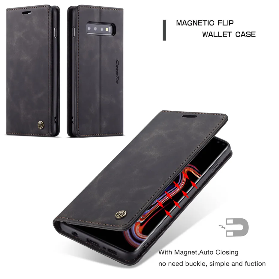 Роскошный стильный чехол для телефона samsung S8 S9 S10 Plus S10E чехол с отделением для Карт Подставка для samsung A50 A70 M10 M20 чехол