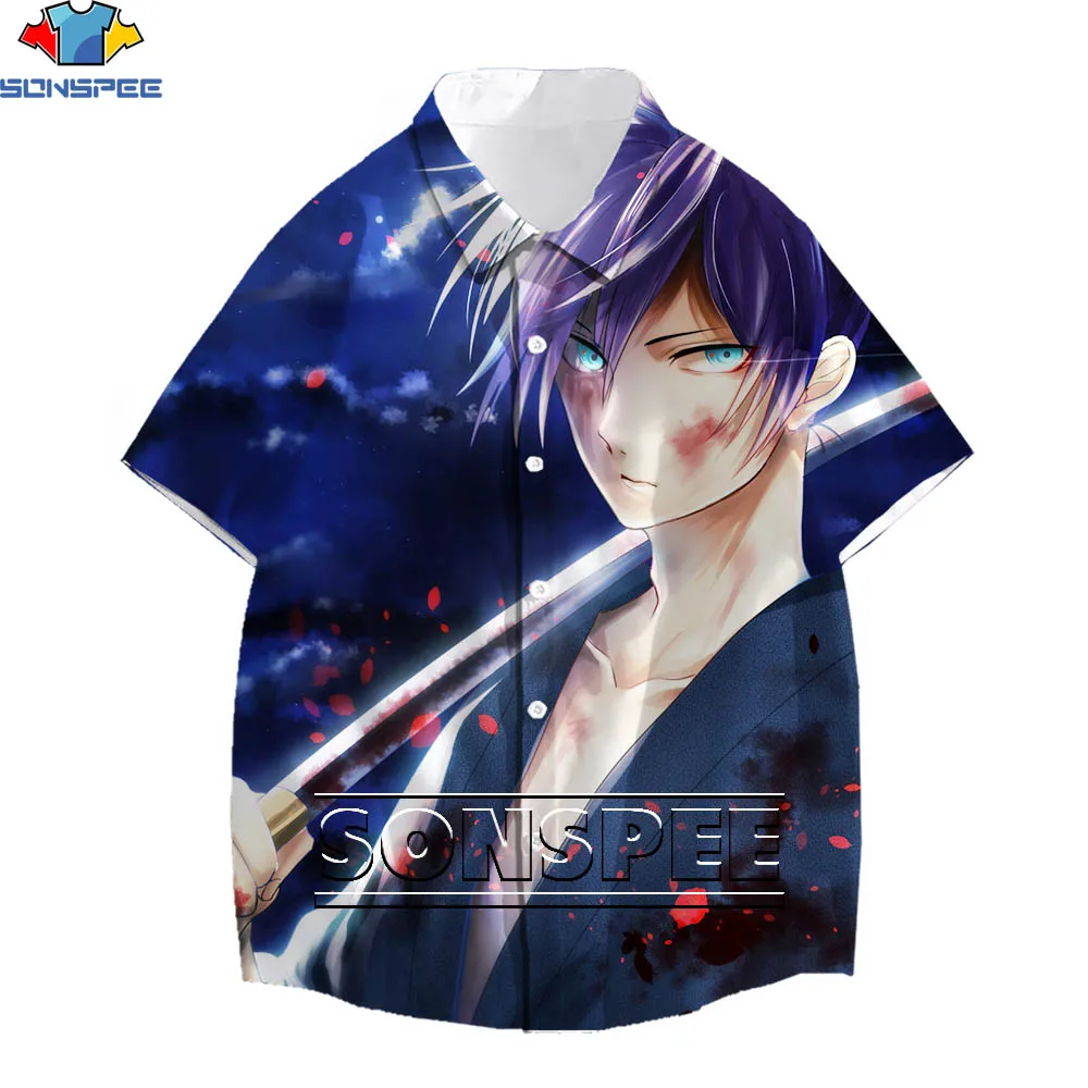 

SONSPEE Anime 3D Printing Noragami Shirt Men's and Women's Shirt Summer Harajuku Street Casual Plus Size Loose Clothing