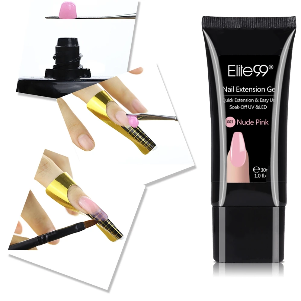 Elite99 30 мл Гель лак для наращивания ногтей Кристальный УФ гель Гелевый желе