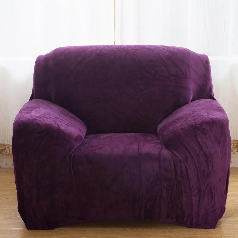 

Solid Color Stretch Decor Slipcovers Sectional Elastic Couch Cover for Living Room L shape Armchair Sofa Cover 1/2/3seat