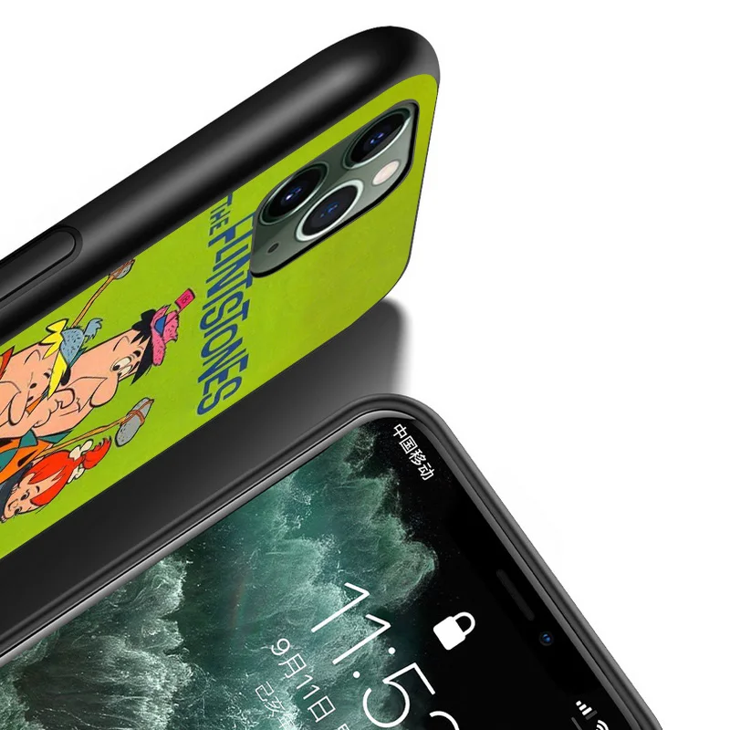 

Cartoon Funny Cute Fred Flintstone For Apple iPhone 12 Mini 11 XS Pro Max XR X 8 7 6 6S Plus 5 5S SE 2020 Black Phone Case