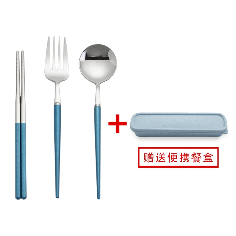 

Spoon Chopsticks Dinnerware Stainless Steel Portable Fork Dinnerware Minimalist Aparelho De Jantar Kitchen Accessories EI50CJ