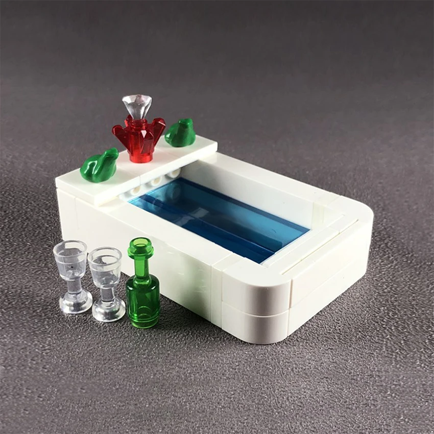 Аксессуары для фигурок одного города домашняя сцена ванная комната ванна