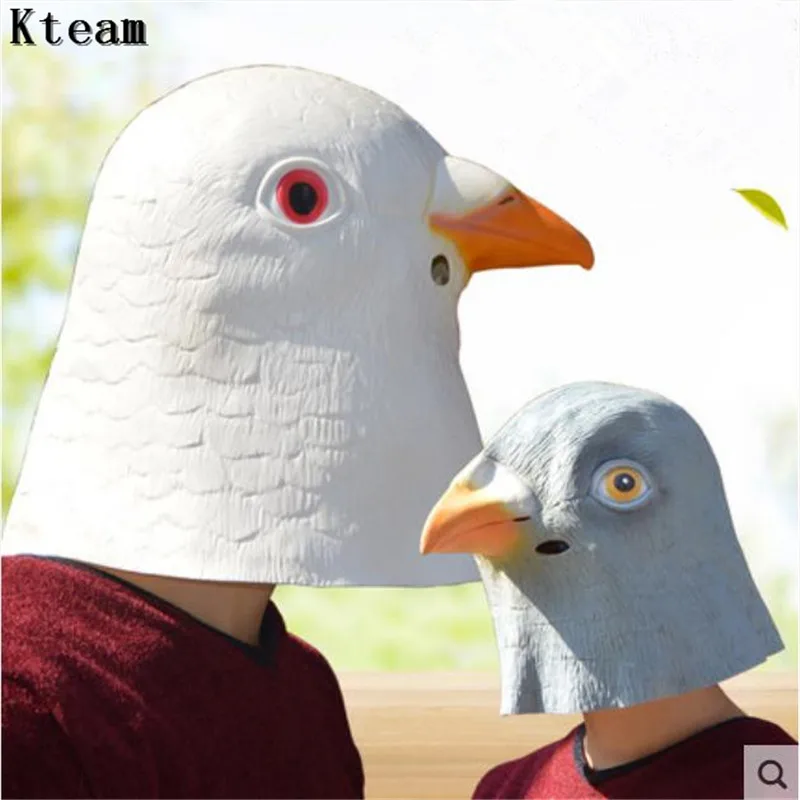 Забавная Милая маска голубей латексная на голову гигантской птицы костюм для