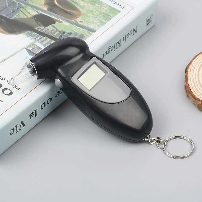 

Professional Alcohol Breath Tester Analyzer Detector Test Keychain Breathalizer Breathalyser DeviceLCD Screen