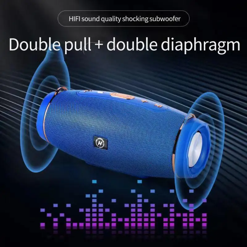 Новый Портативный многоцветный беспроводной сабвуфер колонка USB/TF/FM радио