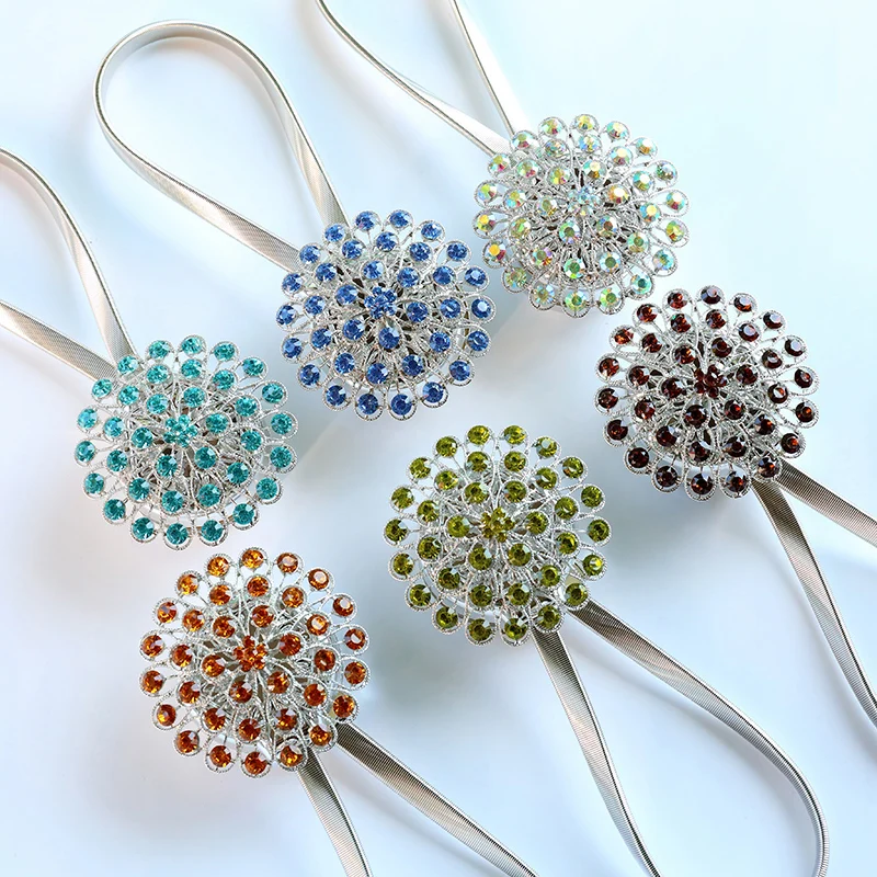 

Curtain Straps Creative Decoration European Curtain Buckle Free Punch Hooks Curtain Decoration Wall Hook Magnet Strap HooksLD368