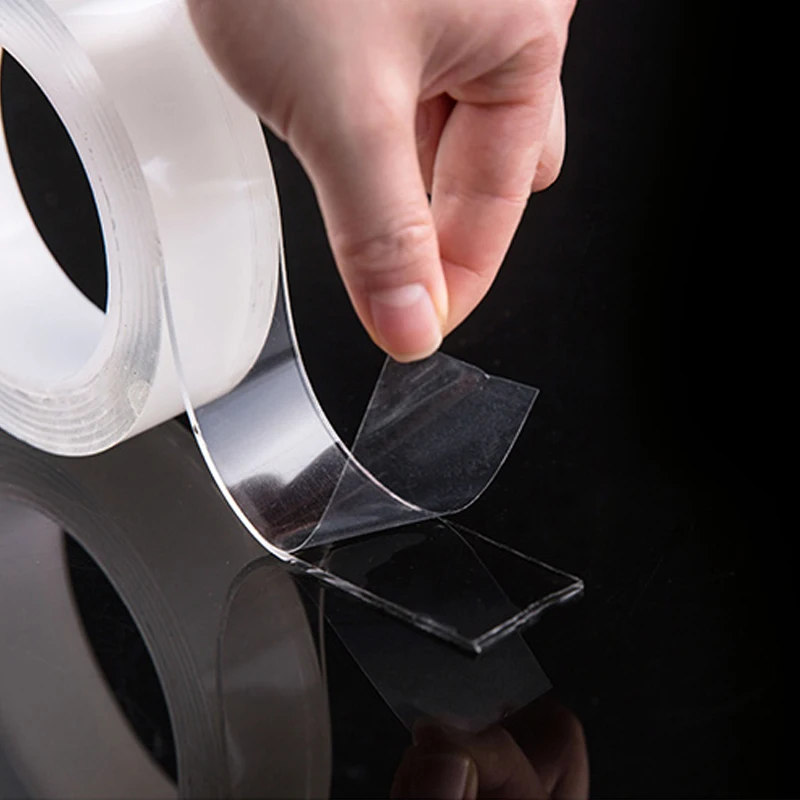 

1/2/3/5M Household Nano Double-Sided Adhesive Reusable Waterproof Tape Can Clean Household Strong Wall Stickers Bathroom Kitchen