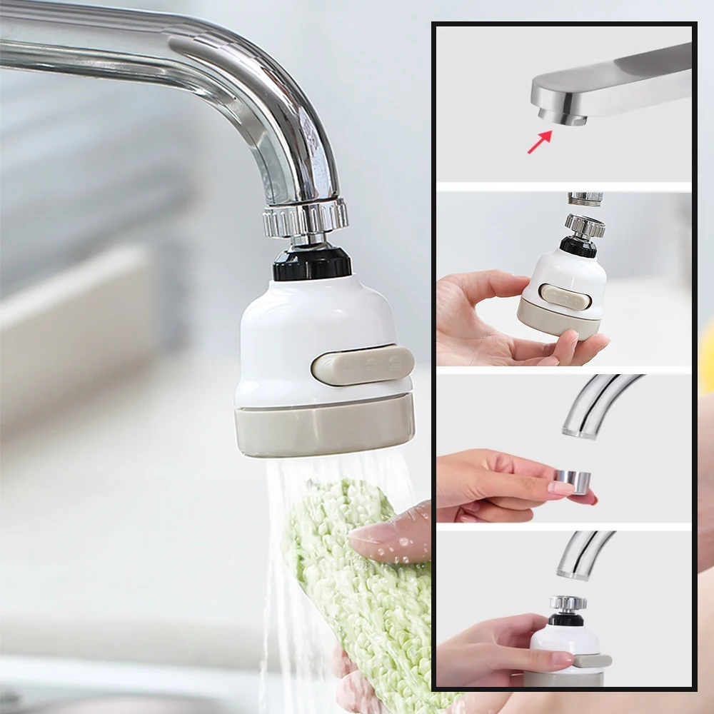 Lyfead 3 Режимы работы крана аэратор 360 ° поворотный кран кухонный диффузор воды