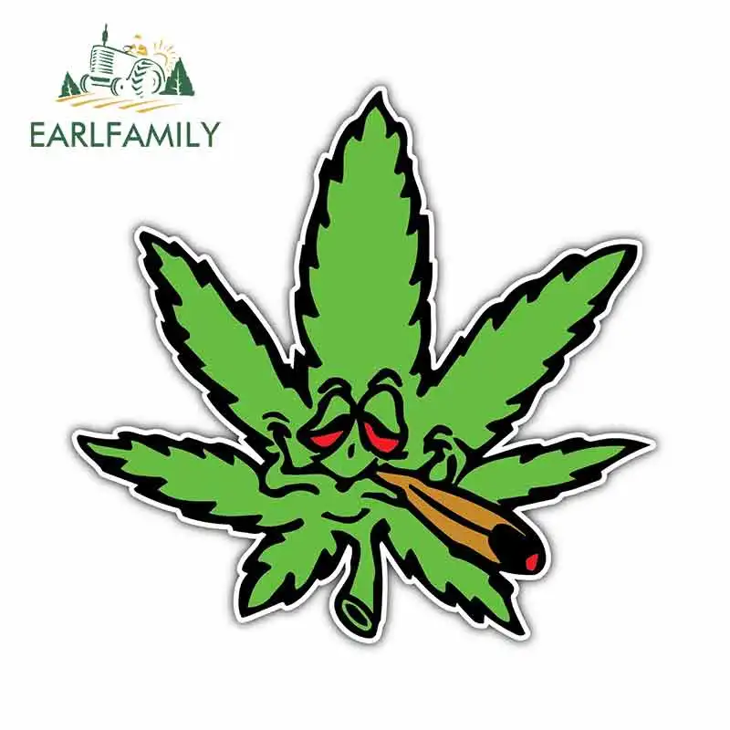 EARLFAMILY 13 см x 12 4 для горшок трава Курение машина бампер окно наклейки виниловые