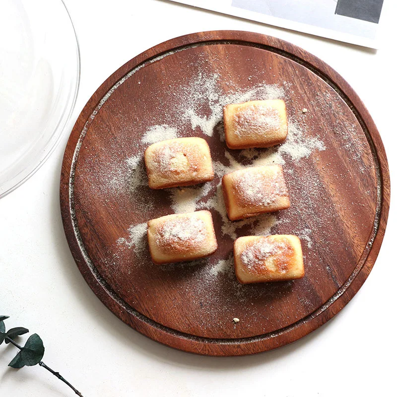 Тарелка для торта из дерева акации тарелка хлеба с крышкой поднос десертного