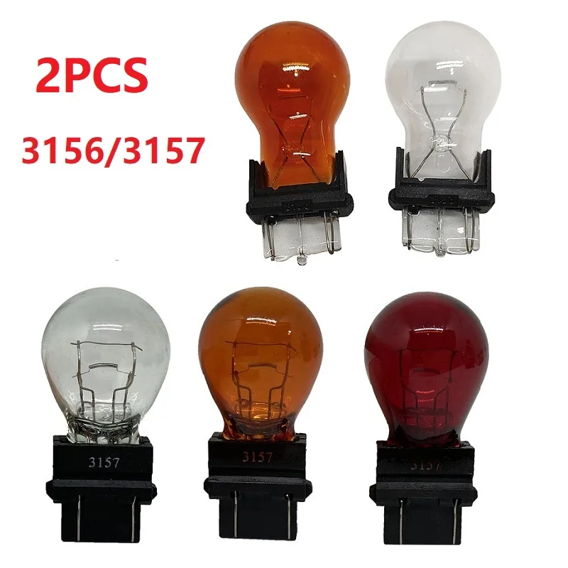 2 шт. T25 3156 3157 12V 21 Вт 21/5 Янтарный Белый Красный автомобиль внешнего сигнала