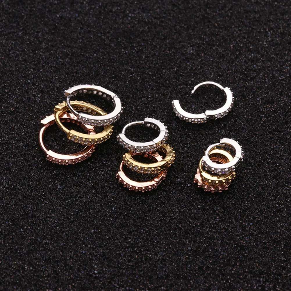 

1Pcs 6mm/8mm/10mm Cartilage Earrings Ear Buckle for Women Simple Boho Classic Small Earrings Stud Thin Hoops Gift
