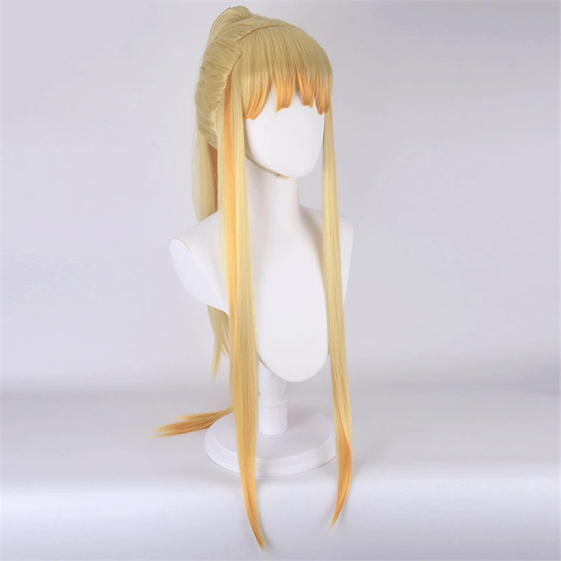 

Zenitsu Agatsuma Wig Demon Slayer Kimetsu No Yaiba long Wig Heat Resistant Hair Cosplay Costume Hair Wig with Free Wig Cap