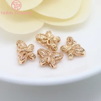 8106pcs 12x8 5mm 24k champagne gold color plated brass butterfly spacer beads bracelet beads high quality jewelry accessories