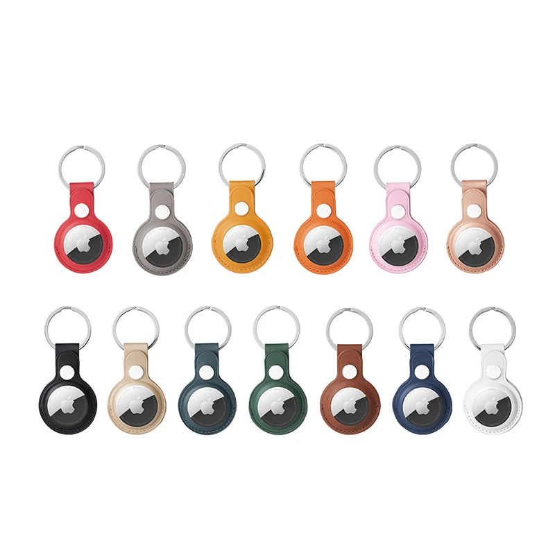 

Airtag Case Leather Protective Tracking Anti-lost Dog Cover is for Apple Airtag Metal Buckle key Ring Air Tag