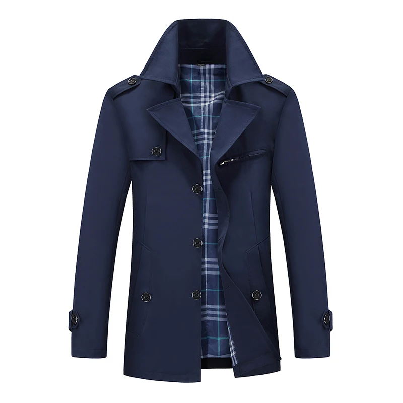 Классический Тренч Мужская брендовая одежда наивысшего качества s модная