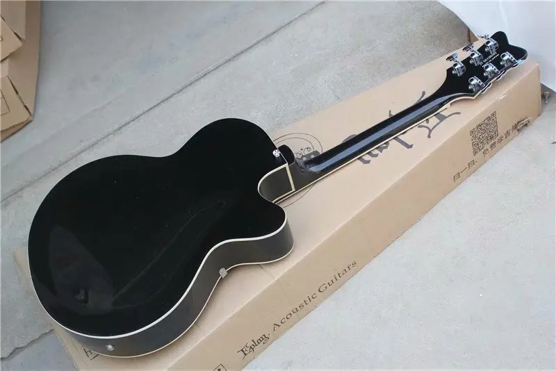 

Chinese Factory Custom new best quality Left hand black Hollow body Electric Guitar with Bigsby 2 6120