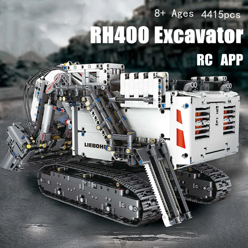 Technic серия Liebherrs Terex RH400 экскаватор R9800 двигатель RC приложение модель автомобиля