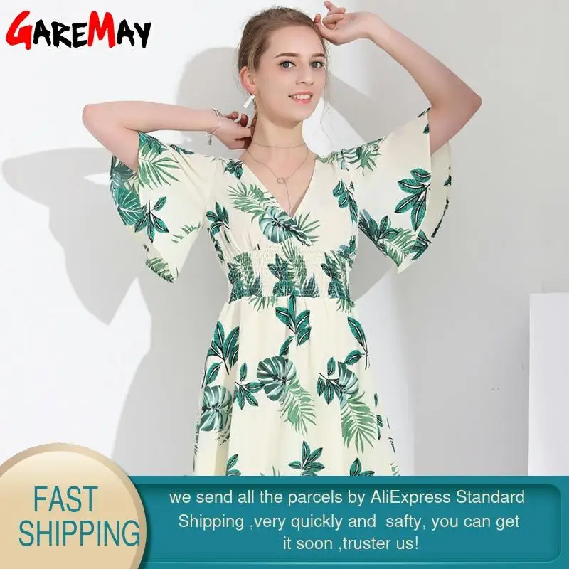 Женское шифоновое платье GAREMAY повседневное свободное элегантное пляжное до