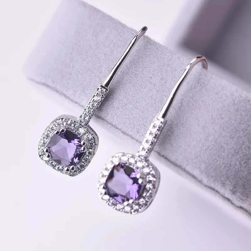 Женские серьги с квадратным Цирконом MENGYI роскошные для свадьбы и вечеринки