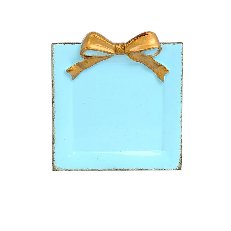 

5 pcs/lot European Style Dessert Candy Dish Mini Creative Square Small Tray Vintage Jewelry Tray Storage Decoration Plate