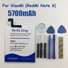 Аккумулятор BM46 на 5700 мА  ч для Xiaomi Redmi Note Xiao Mi Hongmi 3 Pro