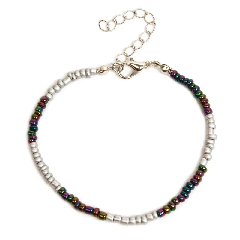 

Bohemia Ethnic Color Beads Bracelet Ms. Manually Adjustable Bracelet beaded ladies bracelet simple fashion high quality