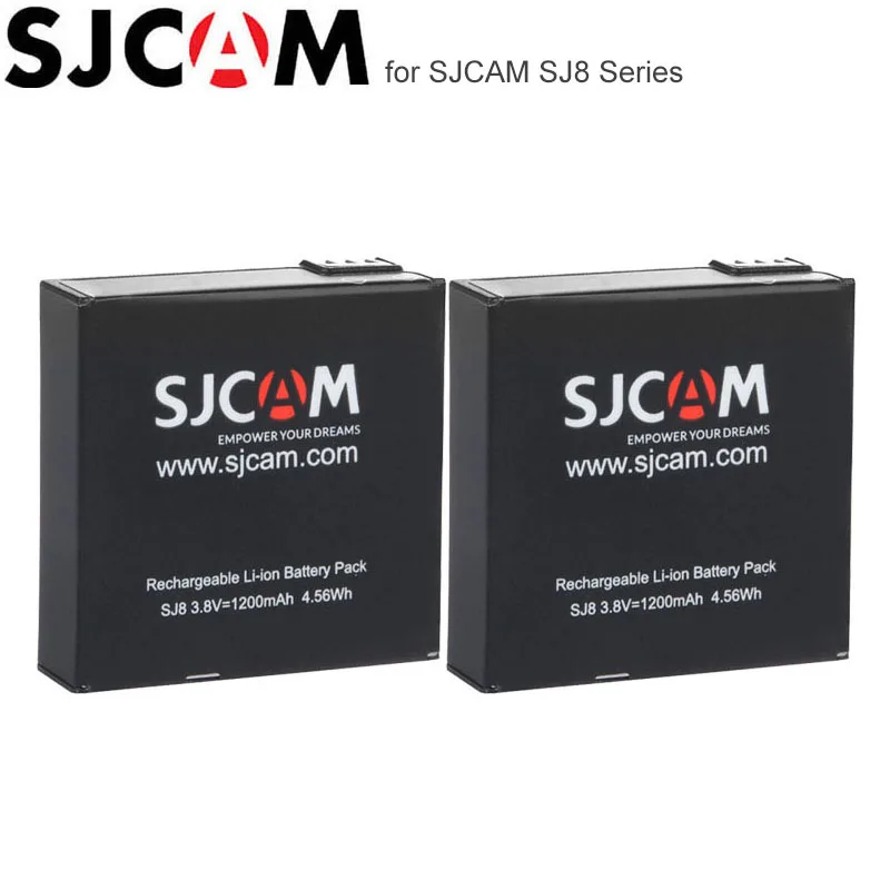 SJCAM SJ8 Pro Батарея 2 шт. 1200 мА/ч Перезаряжаемые литий ионные батареи для SJ Cam плюс экшн