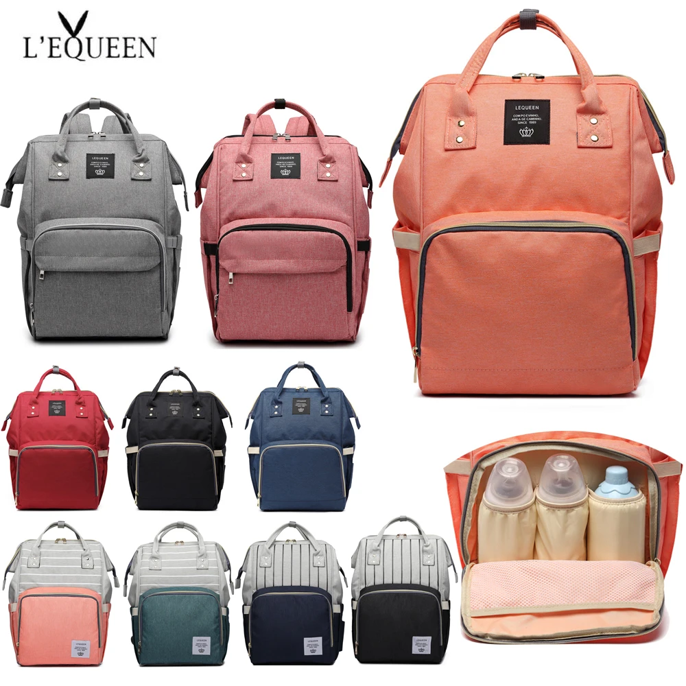 

NEW Lequeen Maternity Nappy Bag Waterproof Mummy Bag Large Capacity Baby Bag Travel Backpack Nursing Bag for Baby Care Napy