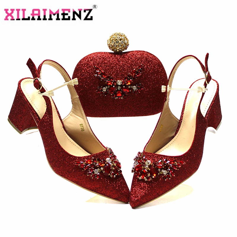 Ins/модные новые поступления Лидер продаж Итальянские женские туфли в комплекте с