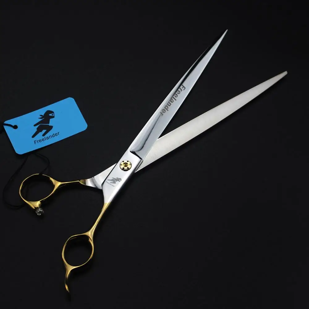 9 дюймов Профессиональные Парикмахерские ножницы с золотой ручкой для ухода за