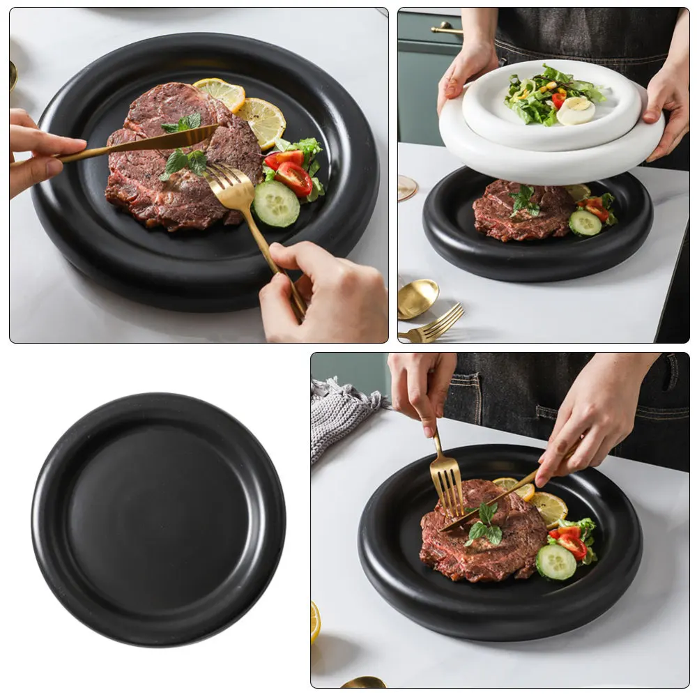 

1pc European-style Ceramic Steak Plate Exqusite Western Food Storage Plate