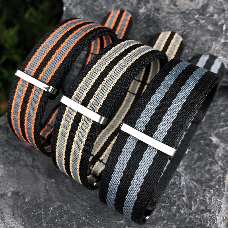 High Quality Nylon NATO Watchband 20mm 22mm Suitable for Omega 007 James Bond Seamaster 300 Commander 22mm Fabric Watch Strap
