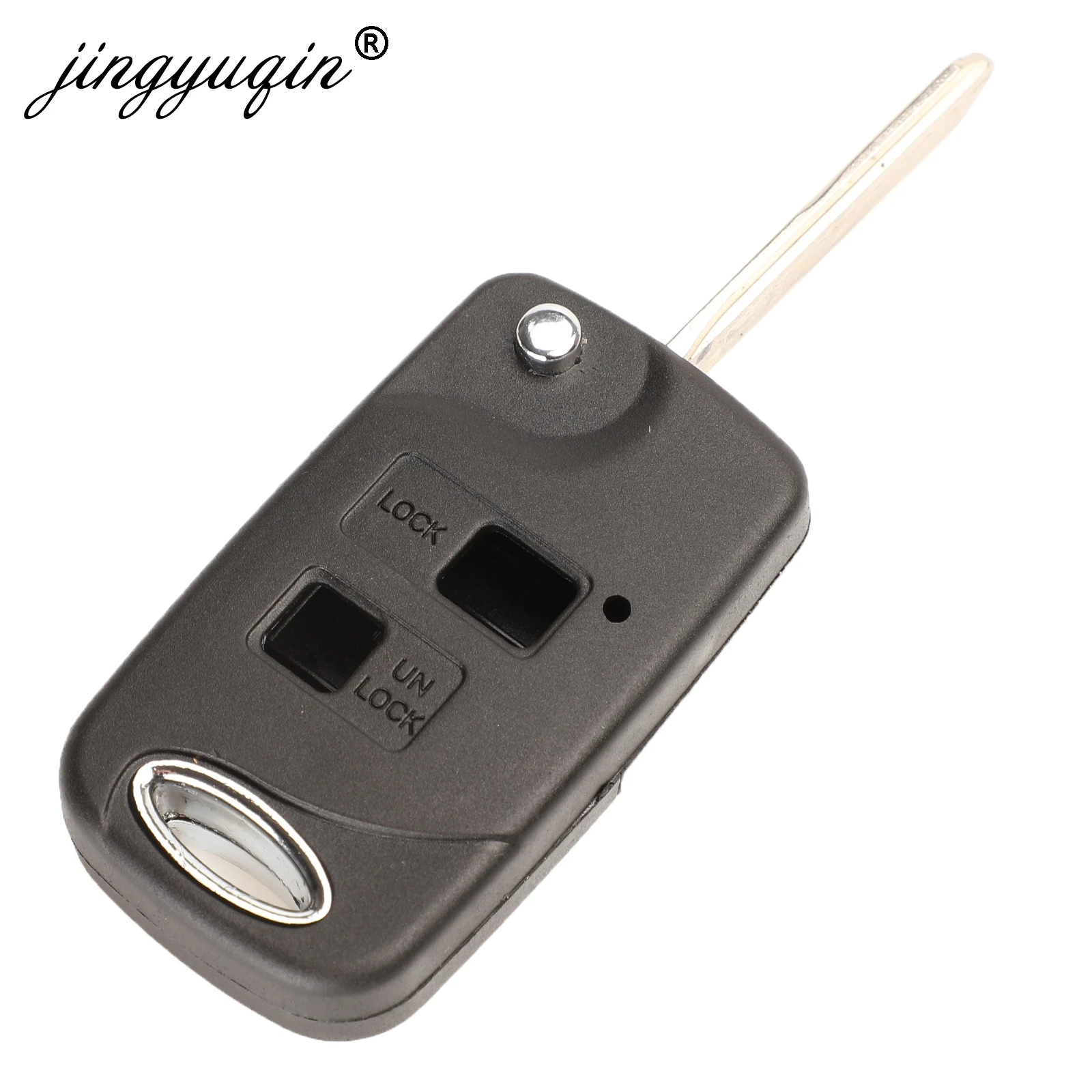 Jingyuqin флип 2 кнопки дистанционного ключа оболочки для Toyota RAV4 Avalon Echo Prado Tarago Camry Tarago TOY43/TOY47 TOY48 Fob чехол