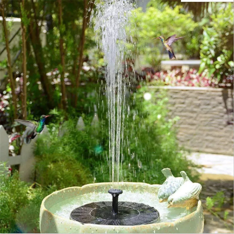 

16cm Solar Water Fountain Bird Bath Water Pump Outdoor Pool Waterscape Flowing Water Floating Water Fountains Home Decoration