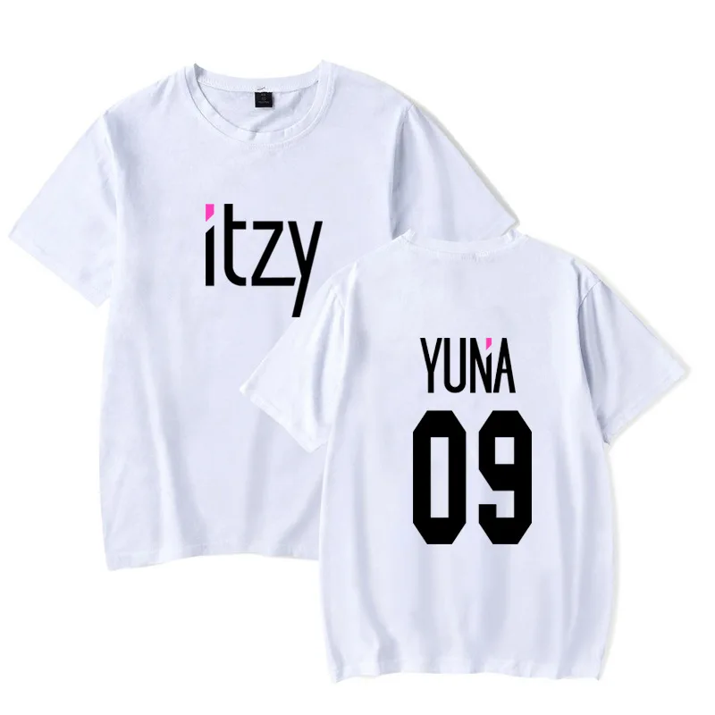 Футболка Kpop ITZY New Album IT'z ME футболки с принтом Lia 21 Yu Na 09 модные парные Топы