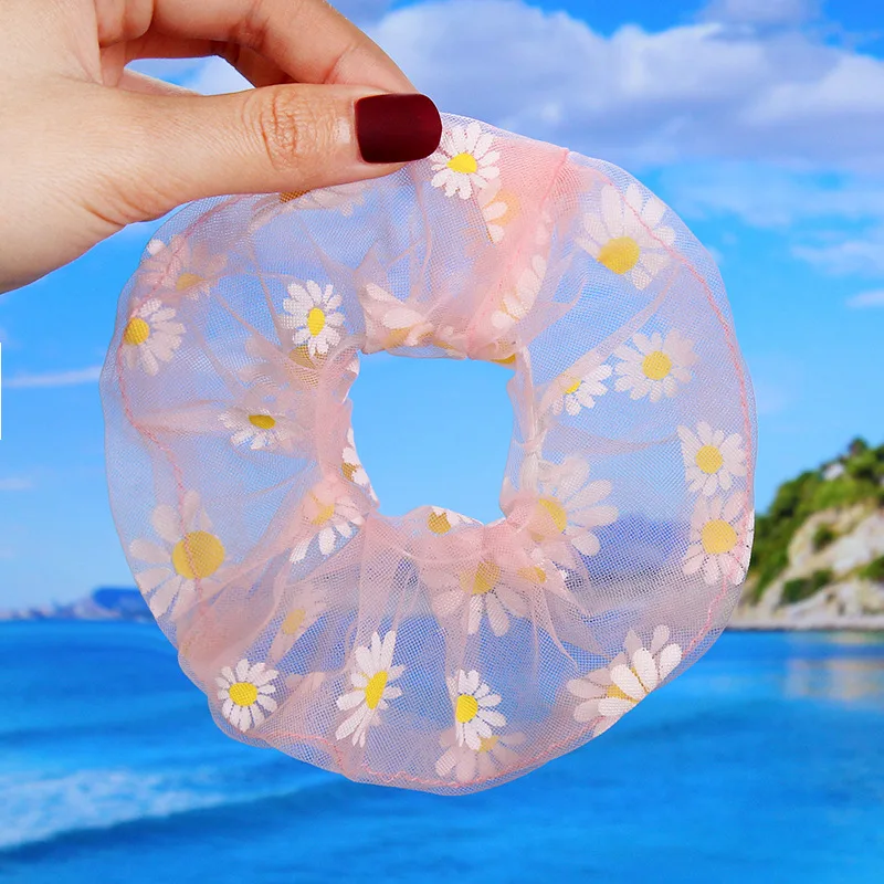 1 шт. летняя шикарная сетчатая пряжа маленькие резинки для волос с принтом