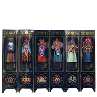 folding and double faced chinese movable screen painting decorative picture of facial pictures