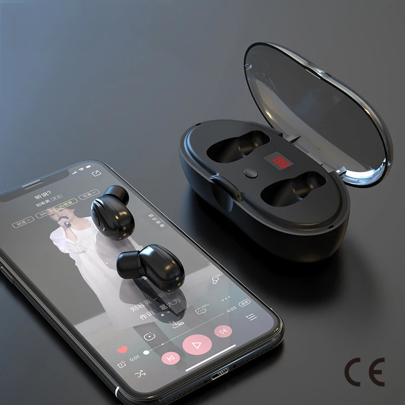 Bluetooth наушники Сертифицированные CE беспроводные с цифровым дисплеем и зарядным
