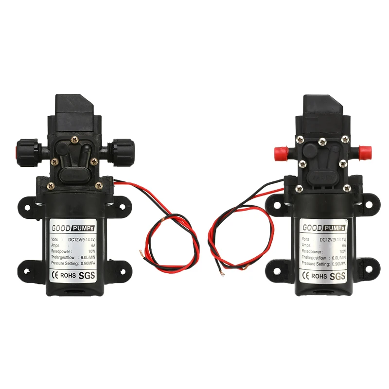 Небольшой Сейф самовсасывающий насос DC12V 70 Вт 130PSI 6л/мин Высокое стабильное